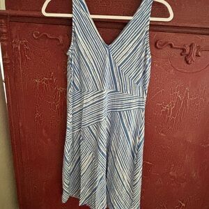 Tommy Bahama Blue and White Striped Midi Dress